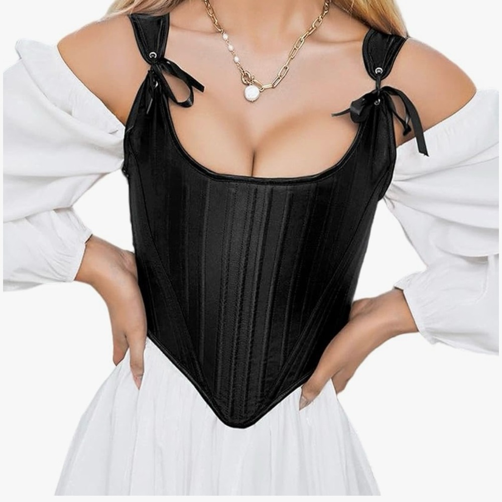 Elegant Black Corset Top